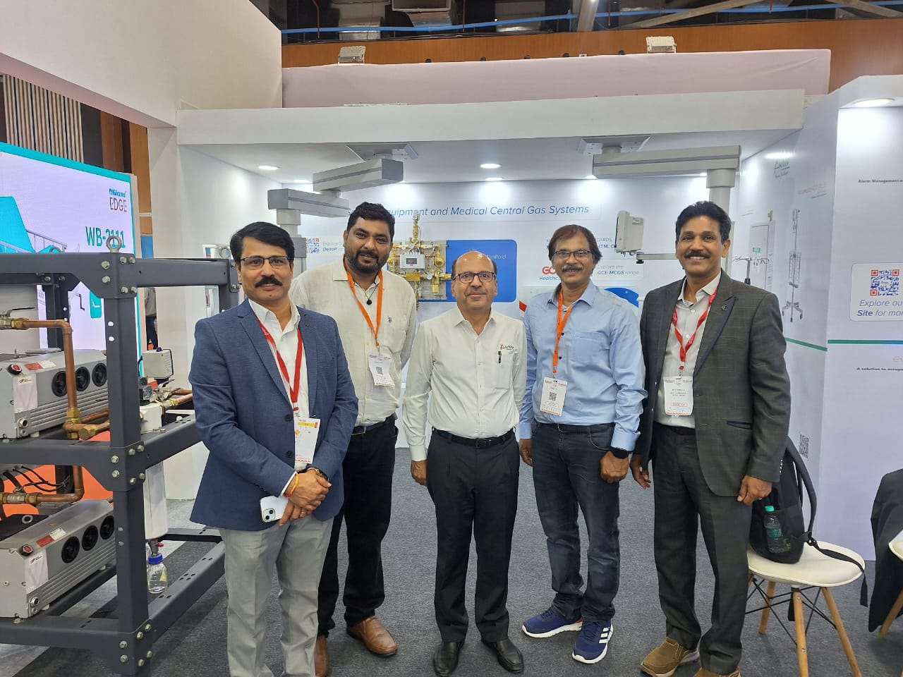 United Services engineering leadership team at Medical Expo exhibition